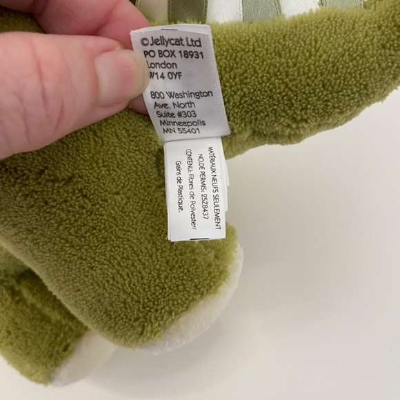Rare Little Jellycat Green Dinosaur Plush Brontosaurus Stuffed Ribbons 11.5" - Picture 5 of 9